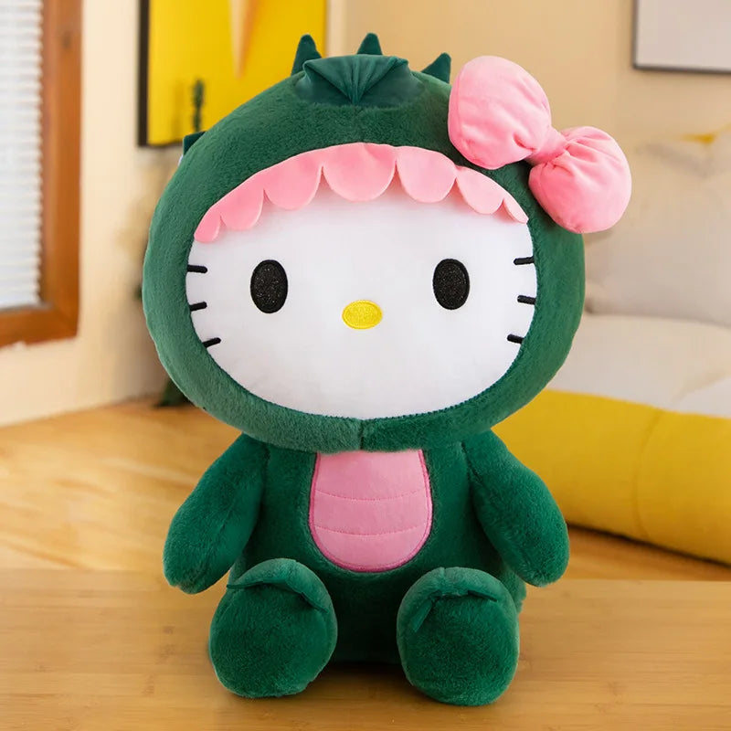 35/50/65cm New Kawaii Dinosaurs Hello Kitty Plush Dolls