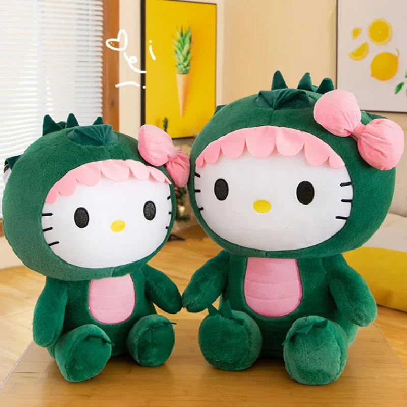 35/50/65cm New Kawaii Dinosaurs Hello Kitty Plush Dolls