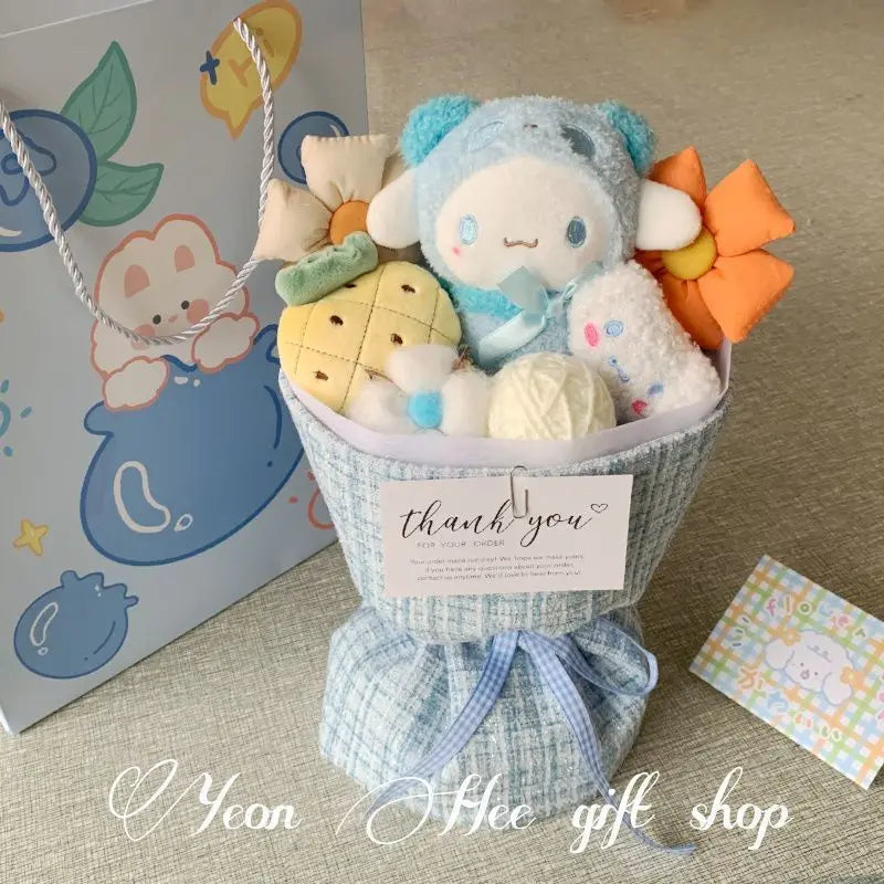 Sanrio Styled Plush Bouquet Basket