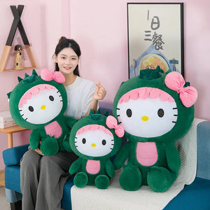 35/50/65cm New Kawaii Dinosaurs Hello Kitty Plush Dolls