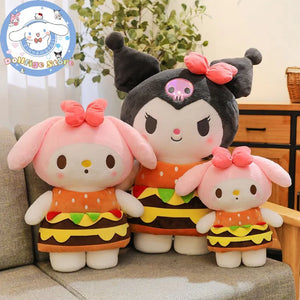 New Hamburger Kuromi My Melody Cartoon Plush Doll