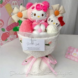 Sanrio Styled Plush Bouquet Basket