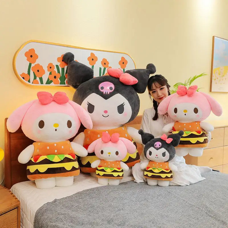 New Hamburger Kuromi My Melody Cartoon Plush Doll