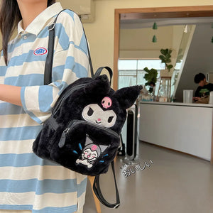 Kawaii Y2K Sanrio Styled Plush Backpack