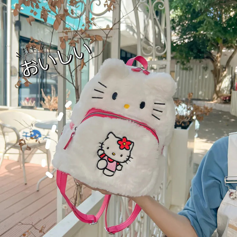 Kawaii Y2K Sanrio Styled Plush Backpack