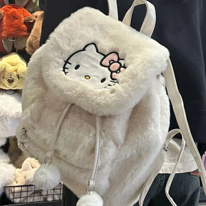 Hello Kitty Plush School Bag